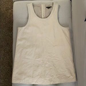 Cream leather theory top